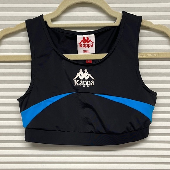 Kappa Black Blue Pink Football Efin Sports Bra Size Small - Picture 3 of 9
